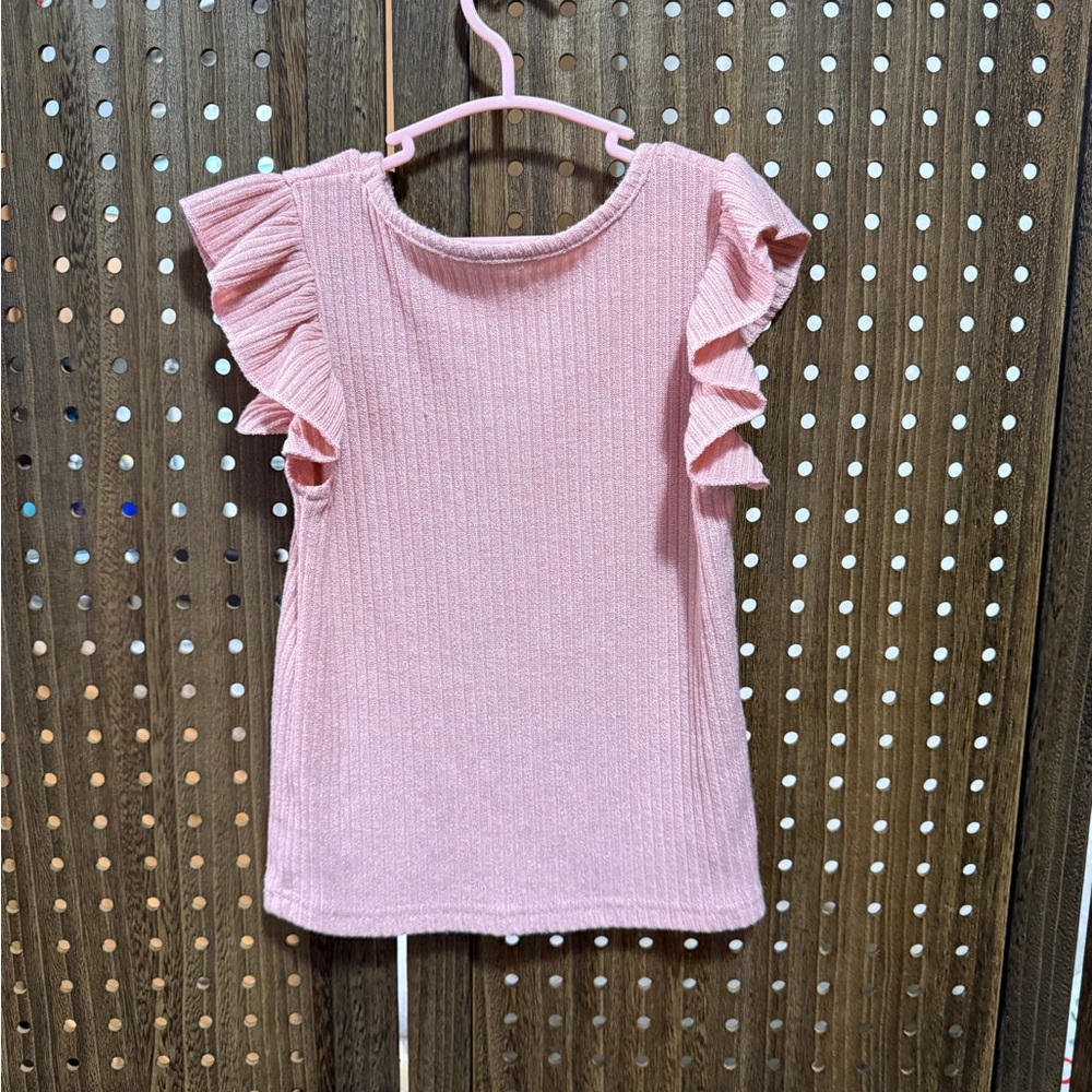 Pink Ruffled Kids Top - Picture 2 of 3